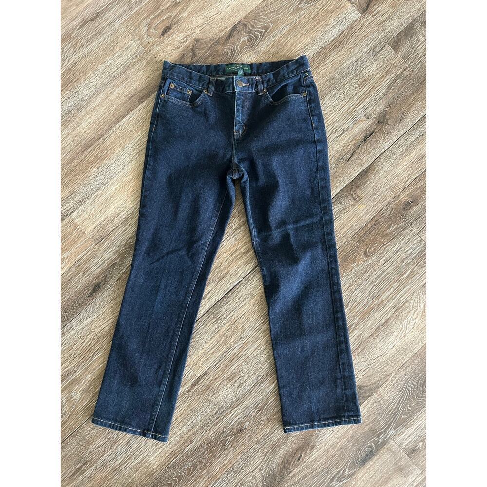 Ralph Lauren women’s classic dark wash straight leg jeans size 6P​